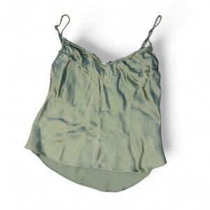 Silk Camisole Top in Sage Green